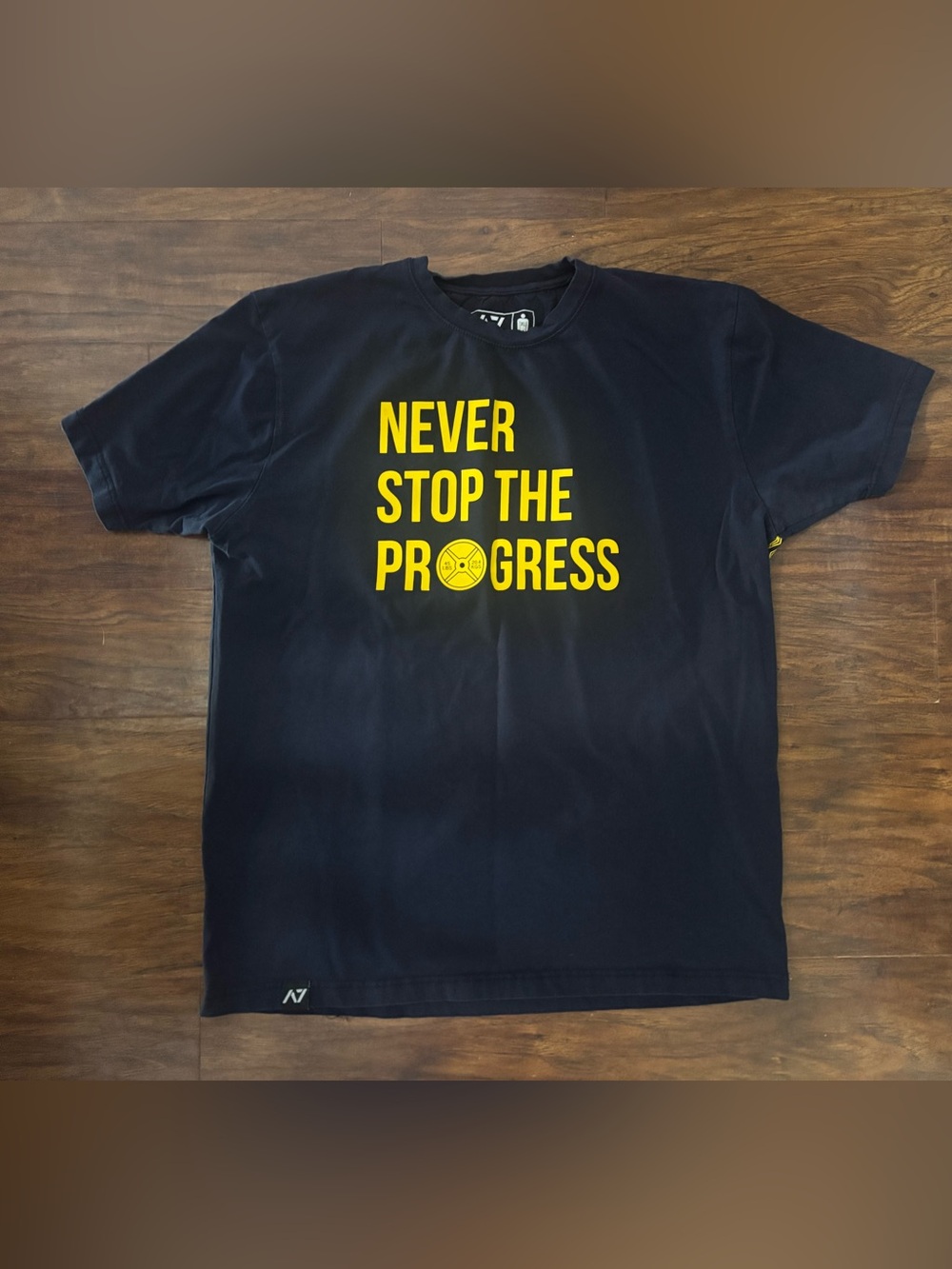 Bar Grip Never Stop The Progress Blue Graphic Tee